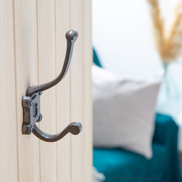 Nicola Spring 50mm X 115mm Grey Number 1 Hat & Coat Hook