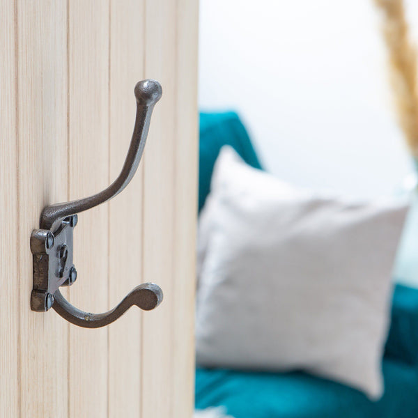 Nicola Spring 50mm X 115mm Grey Number 2 Hat & Coat Hook