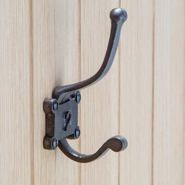 Nicola Spring 50mm X 115mm Grey Number 2 Hat & Coat Hook