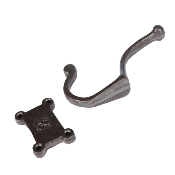 Nicola Spring 50mm X 115mm Grey Number 2 Hat & Coat Hook