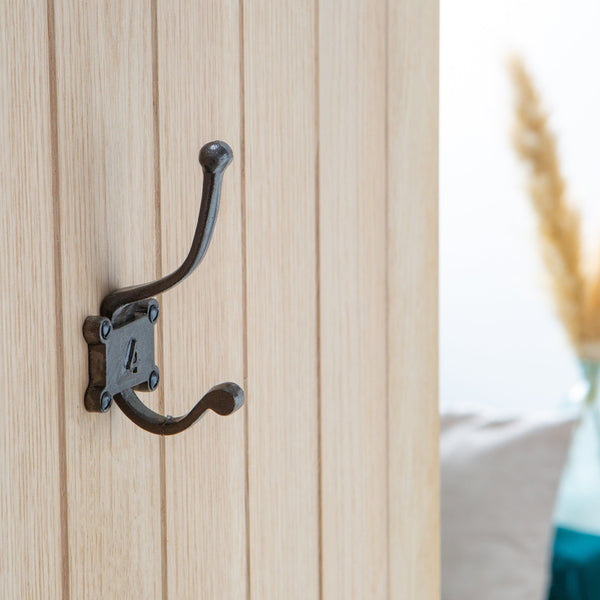 Nicola Spring 50mm X 115mm Grey Number 4 Hat & Coat Hook
