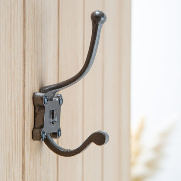 Nicola Spring 50mm X 115mm Grey Number 5 Hat & Coat Hook