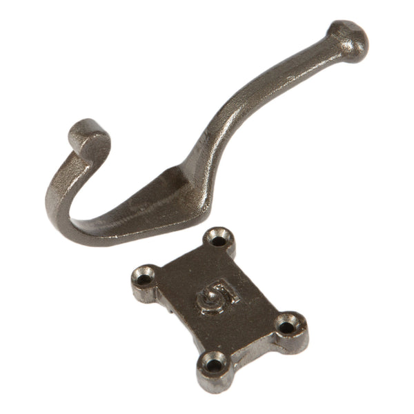 Nicola Spring 50mm X 115mm Grey Number 5 Hat & Coat Hook