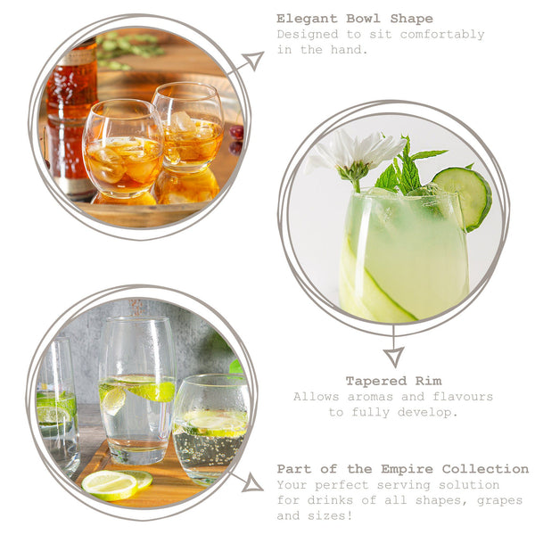 Nicola Spring 510ml Empire Highball Glasses - Pack Of Six