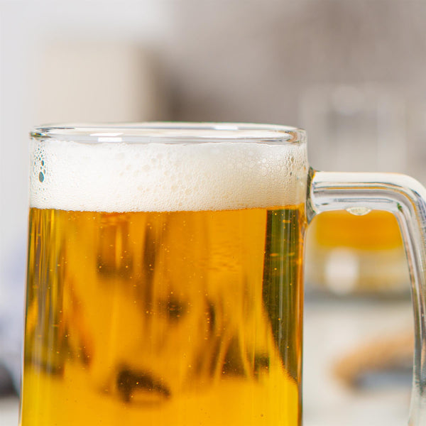 Nicola Spring 510ml Stern Tankard Glass Beer Mugs - Pack Of Two