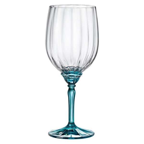 Nicola Spring 535ml Blue Florian Red Wine Glasses - Pack Of Six