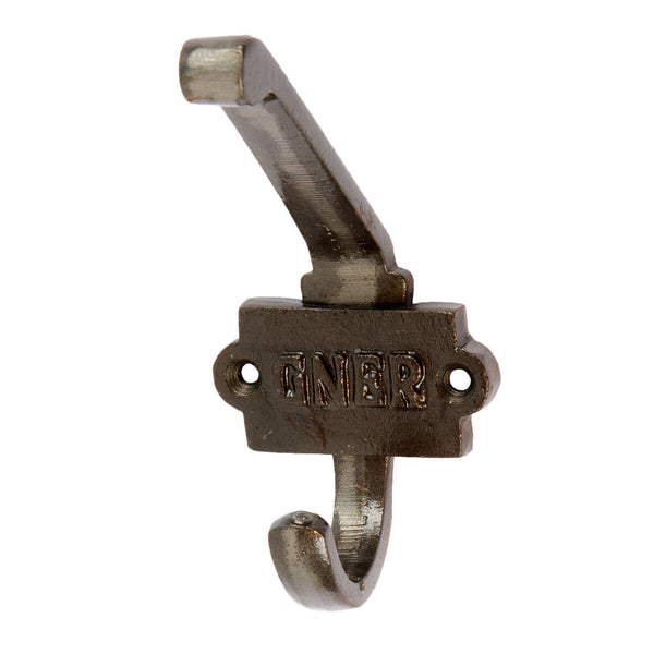 nicola spring 53mm x 101mm Grey Great North of England Railway Double Wall Hook