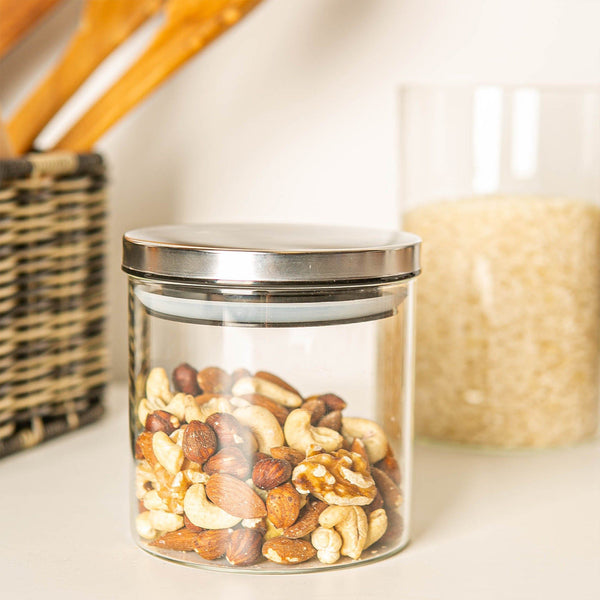 Nicola Spring 550ml Scandi Storage Jar With Metallic Lid