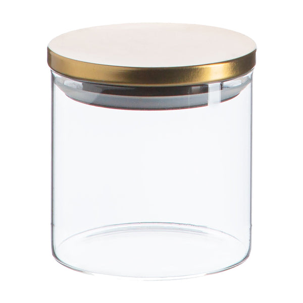 nicola spring 550ml Scandi Storage Jar with Metallic Lid