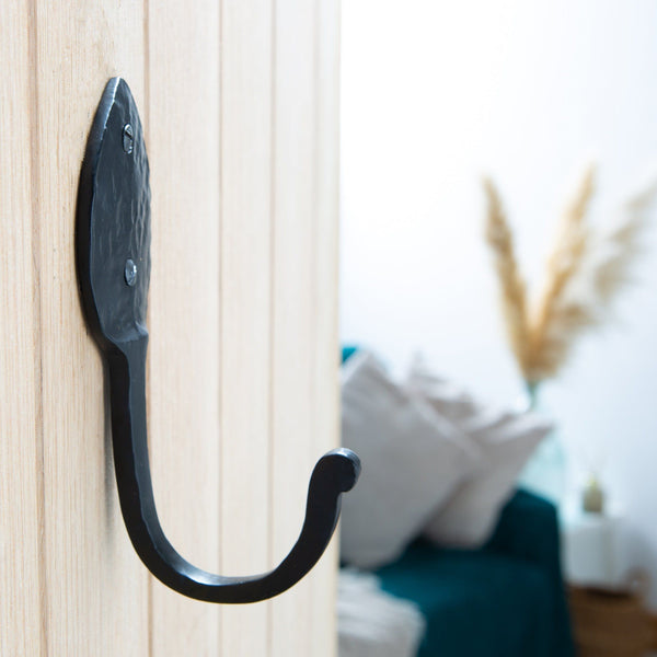 Nicola Spring 55mm X 140mm Black Arrowhead Coat Hook