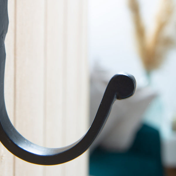 Nicola Spring 55mm X 140mm Black Arrowhead Coat Hook