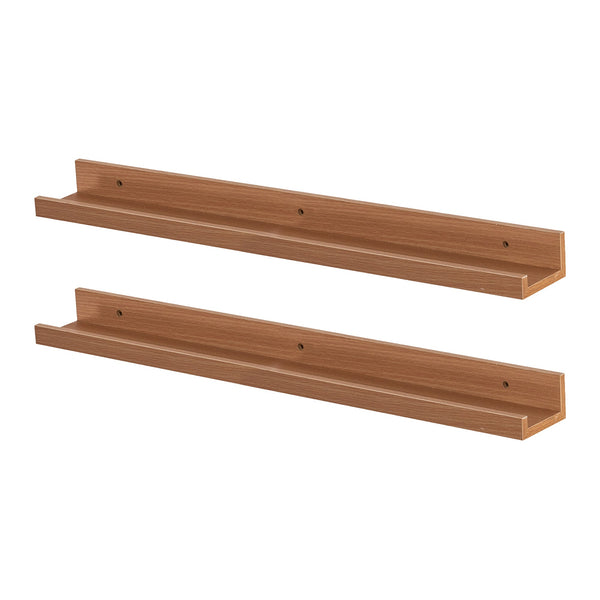 nicola spring 57cm Brown Floating Picture Ledge Shelves - Pack of Two