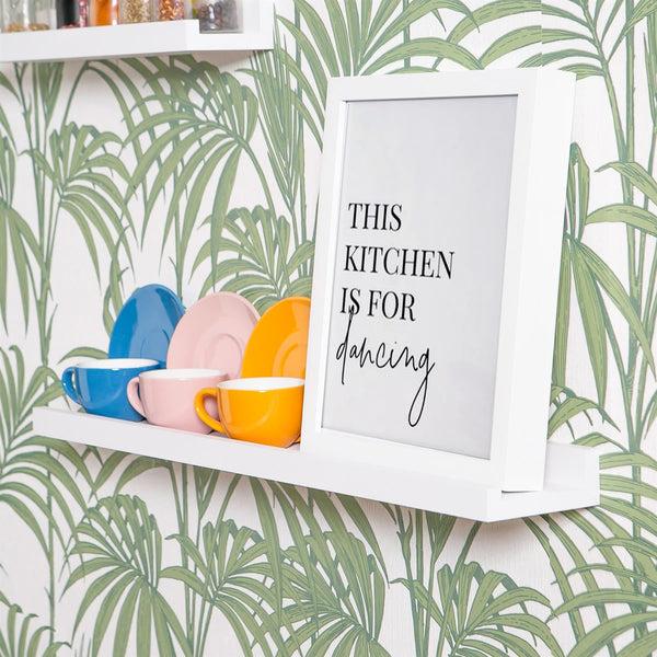 Nicola Spring 57cm White Floating Picture Ledge Shelf