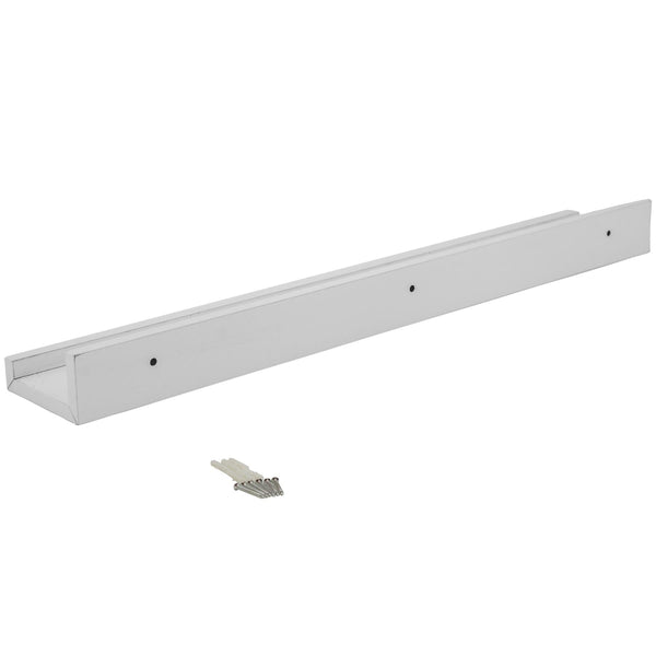 Nicola Spring 57cm White Floating Picture Ledge Shelves - Pack Of Three