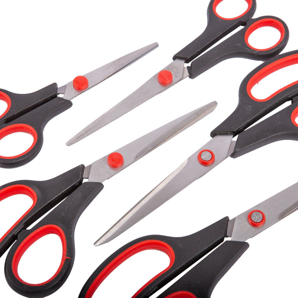 Nicola Spring 5pc Black Stainless Steel Scissors Set