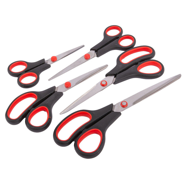 nicola spring 5pc Black Stainless Steel Scissors Set