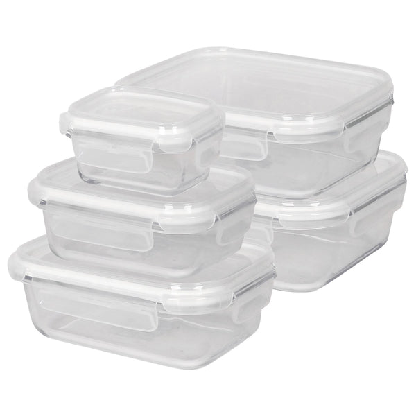 nicola spring 5pc Glass Food Storage Container Set with Lids