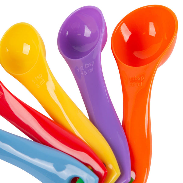 Nicola Spring 5pc Multicolour Polypropylene Measuring Spoons Set