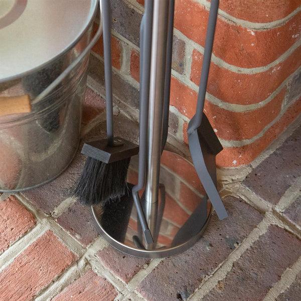 Nicola Spring 5pc Silver 'Petworth' Fireside Companion Set