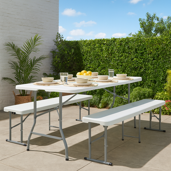 Nicola Spring 6 Feet / 180cm Four Person Folding Trestle Bench