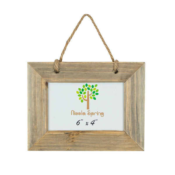 nicola spring 6" x 4" Natural Wooden Hanging Photo Frame