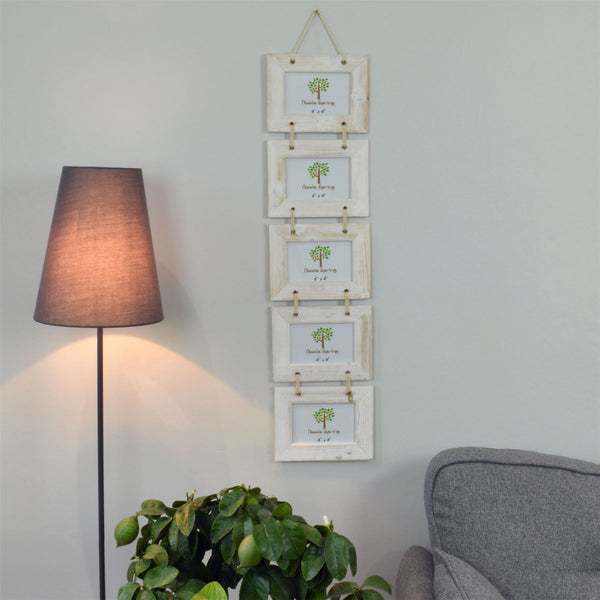 Nicola Spring 6" X 4" Wooden Hanging Multi Photo Frame