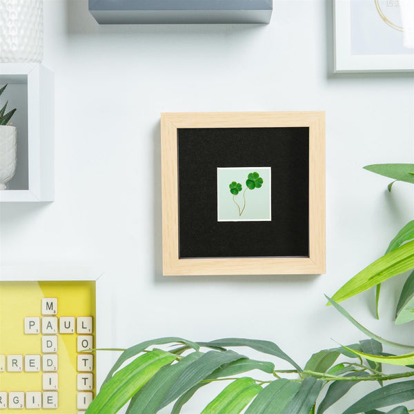 Nicola Spring 6" X 6" Light Wood 3D Deep Box Photo Frame - With 2" X 2" Mount