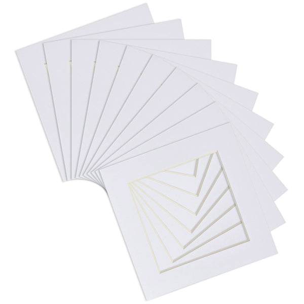 nicola spring 6" x 6" Picture Mounts for 8" x 8" Frame - Pack of 10