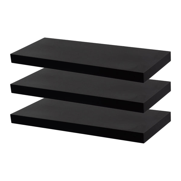 nicola spring 60cm Black Modern Floating Shelves - Pack of Three