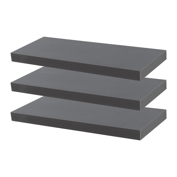 nicola spring 60cm Grey Modern Floating Shelves - Pack of Three