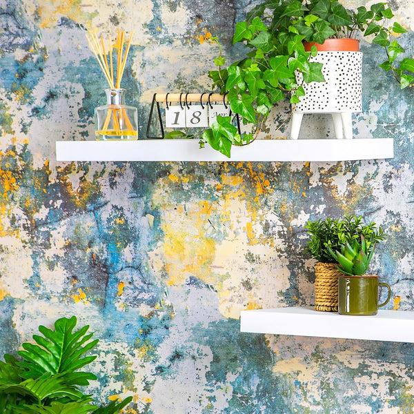 Nicola Spring 60cm White Modern Floating Shelves - Pack Of Three