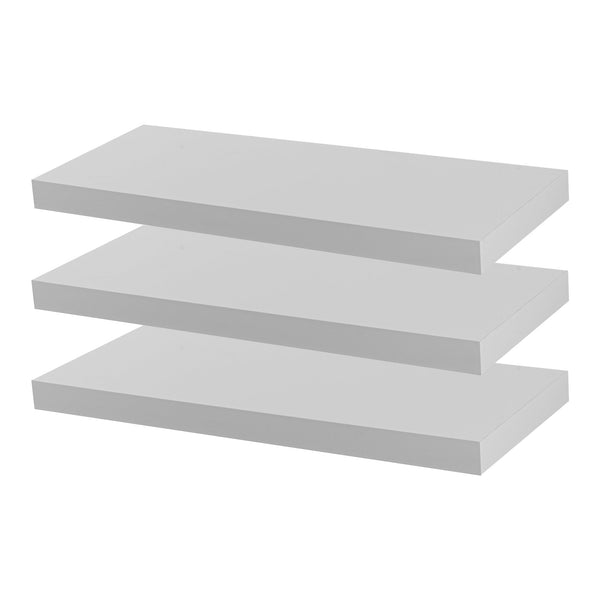 nicola spring 60cm White Modern Floating Shelves - Pack of Three