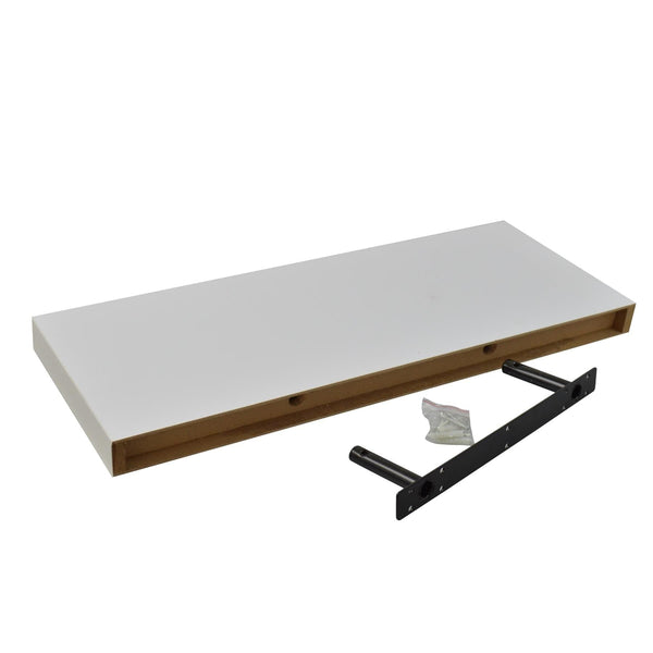 Nicola Spring 60cm White Modern Floating Shelves - Pack Of Two