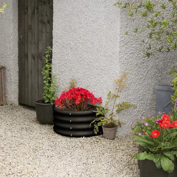 Nicola Spring 60cm X 30cm Semicircular Galvanised Steel Raised Garden Bed