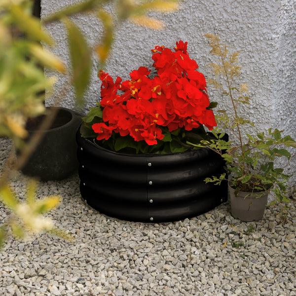 Nicola Spring 60cm X 30cm Semicircular Galvanised Steel Raised Garden Bed