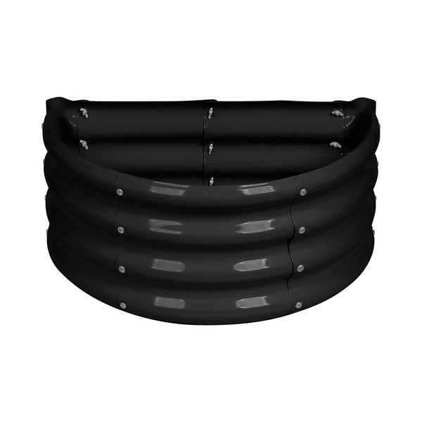 nicola spring 60cm x 30cm Semicircular Galvanised Steel Raised Garden Bed