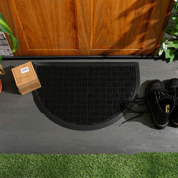 Nicola Spring 60cm X 40cm Black Heavy Duty Door Mat