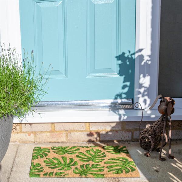 Nicola Spring 60cm X 40cm Green Banana Leaf Coir Door Mat