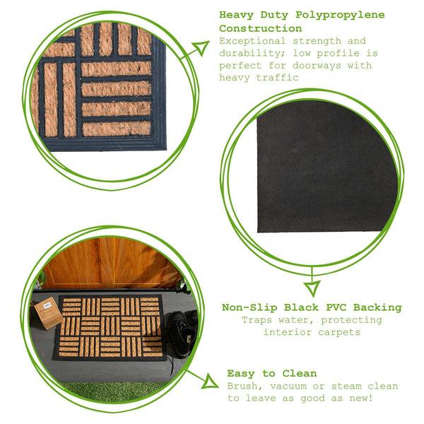 Nicola Spring 60cm X 40cm Mosaic Heavy Duty Door Mat