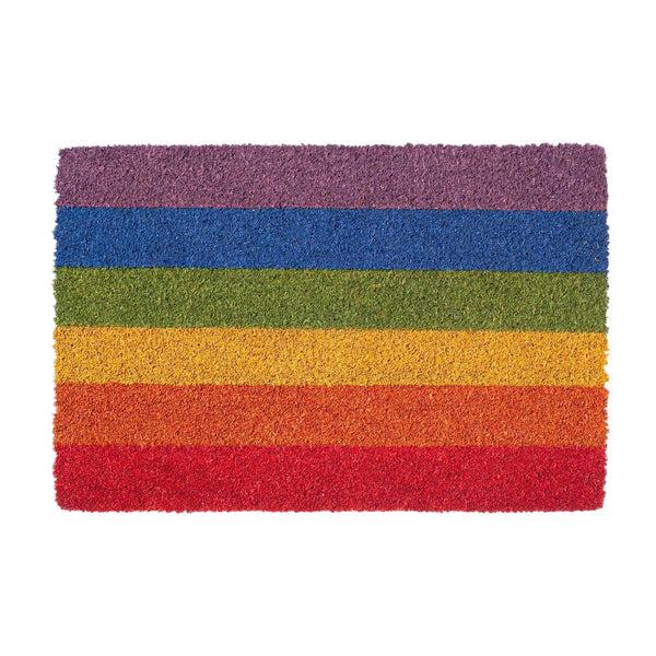 nicola spring 60cm x 40cm Multicoloured Rainbow Coir Door Mat