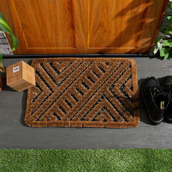 Nicola Spring 60cm X 40cm Natural Coir Scraper Door Mat