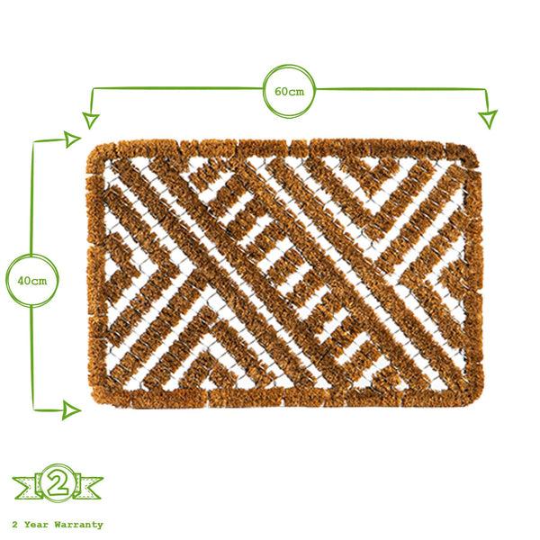 Nicola Spring 60cm X 40cm Natural Coir Scraper Door Mat