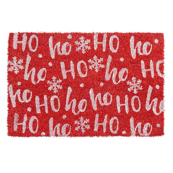 nicola spring 60cm x 40cm Red Ho Ho Ho Coir Door Mat