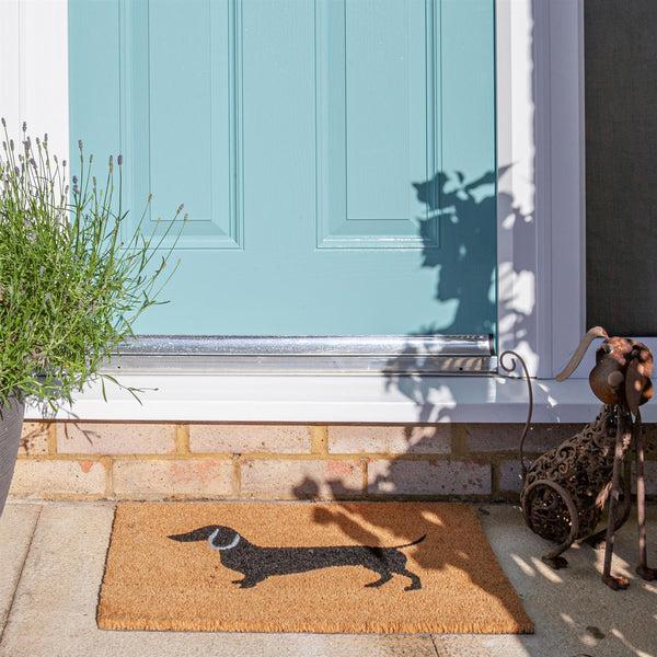 Nicola Spring 60cm X 40cm Sausage Dog Coir Door Mat