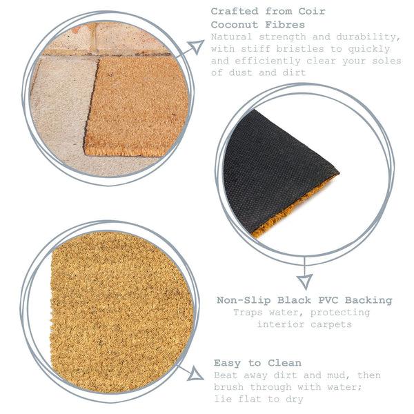 Nicola Spring 60cm X 40cm Sausage Dog Coir Door Mat
