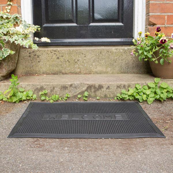 Nicola Spring 60cm X 40cm Welcome Heavy Duty Rubber Door Mat