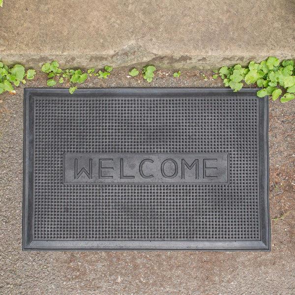 Nicola Spring 60cm X 40cm Welcome Heavy Duty Rubber Door Mat