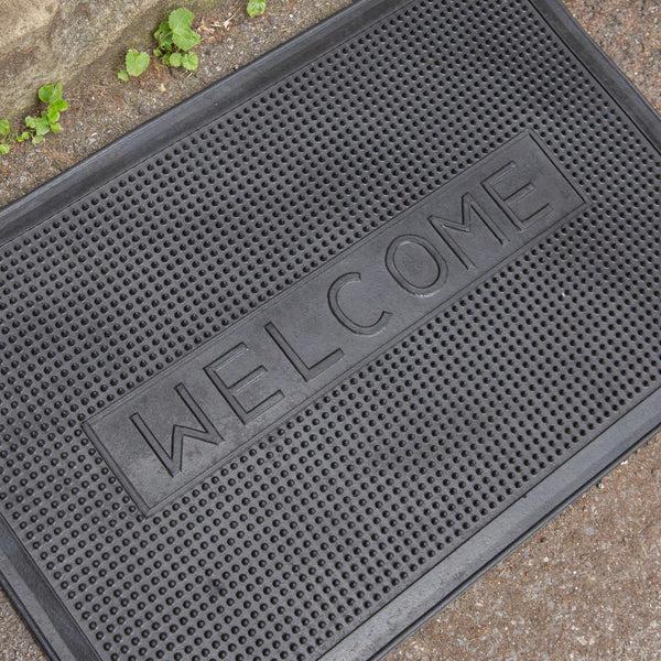 Nicola Spring 60cm X 40cm Welcome Heavy Duty Rubber Door Mat
