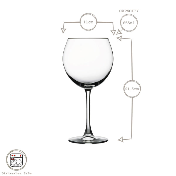 Nicola Spring 655ml Enoteca Wine Glasses - Pack Of Two