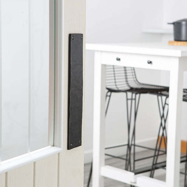 Nicola Spring 65mm X 295mm Black Rustic Door Push Plate